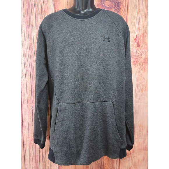 Under Armour Mens Heather Grey Pullover Sweatshirt 2XL - Picture 1 of 9